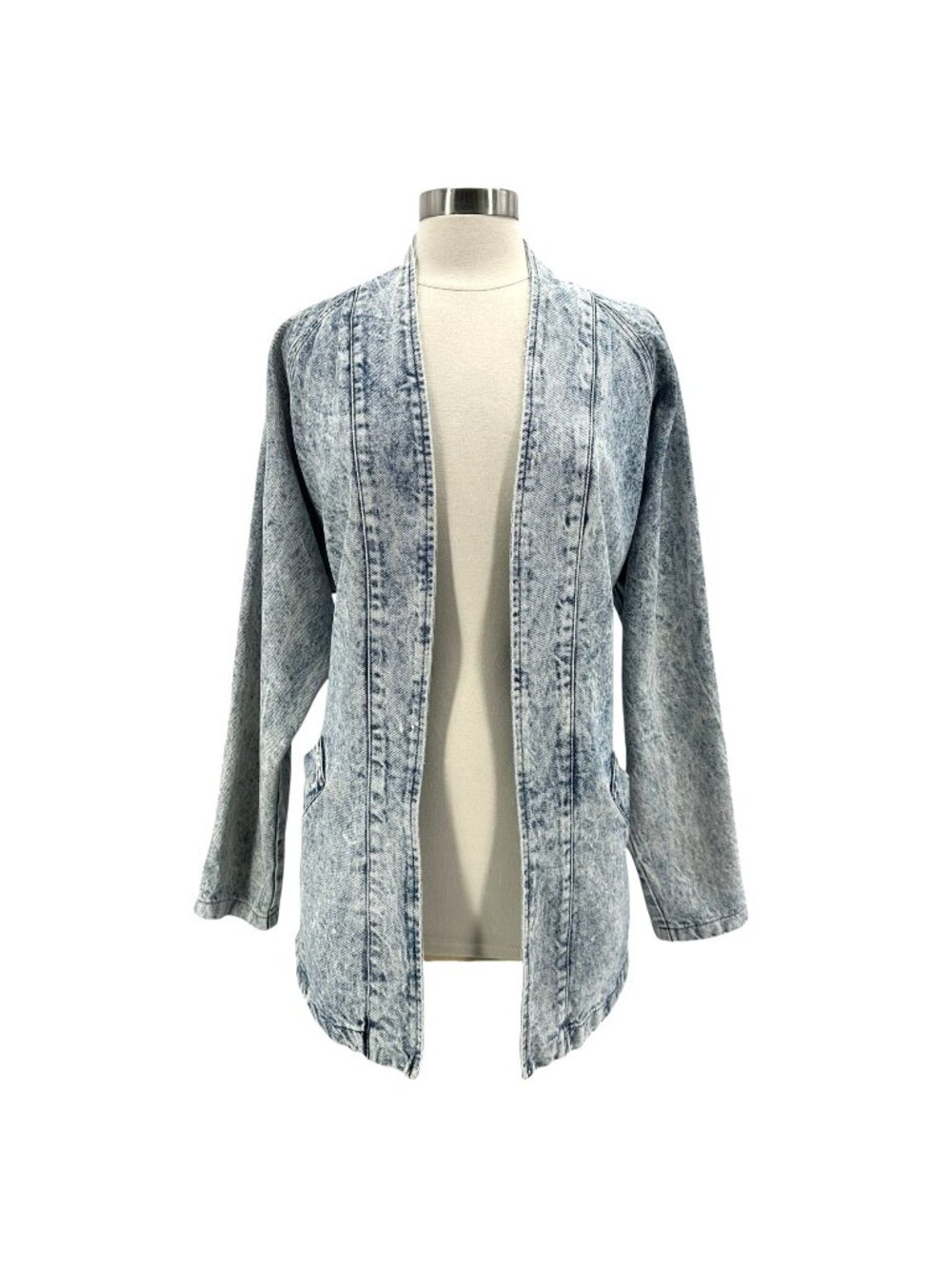 Vintage Sundance Womens Medium Jacket Stone Wash Denim Jean Relaxed Fit 1980s